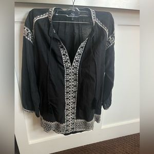 Madewell linen black size small shirt